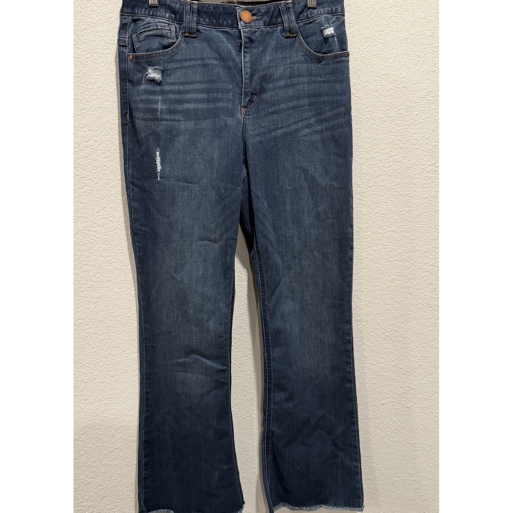 Democracy Ab solution Bootcut Jeans Blue Medium Wash Distressed Size 12